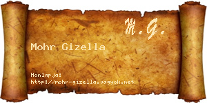 Mohr Gizella névjegykártya