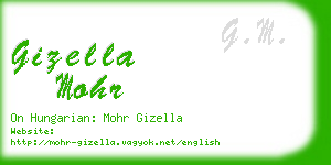 gizella mohr business card